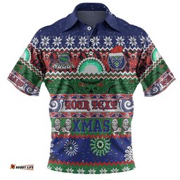 Amazing Aussie New Zealand Warriors Christmas Maori Custom Indigenous Knitted Ugly Xmas Style Polo Shirt