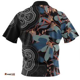 Amazing Aussie Australia Aboriginal Australian Native Floral Seamless Pattern Polo Shirt