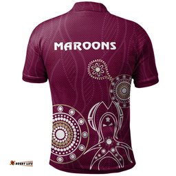 Amazing Aussie Maroons Rugby Custom Indigenous Maroons Polo Shirt