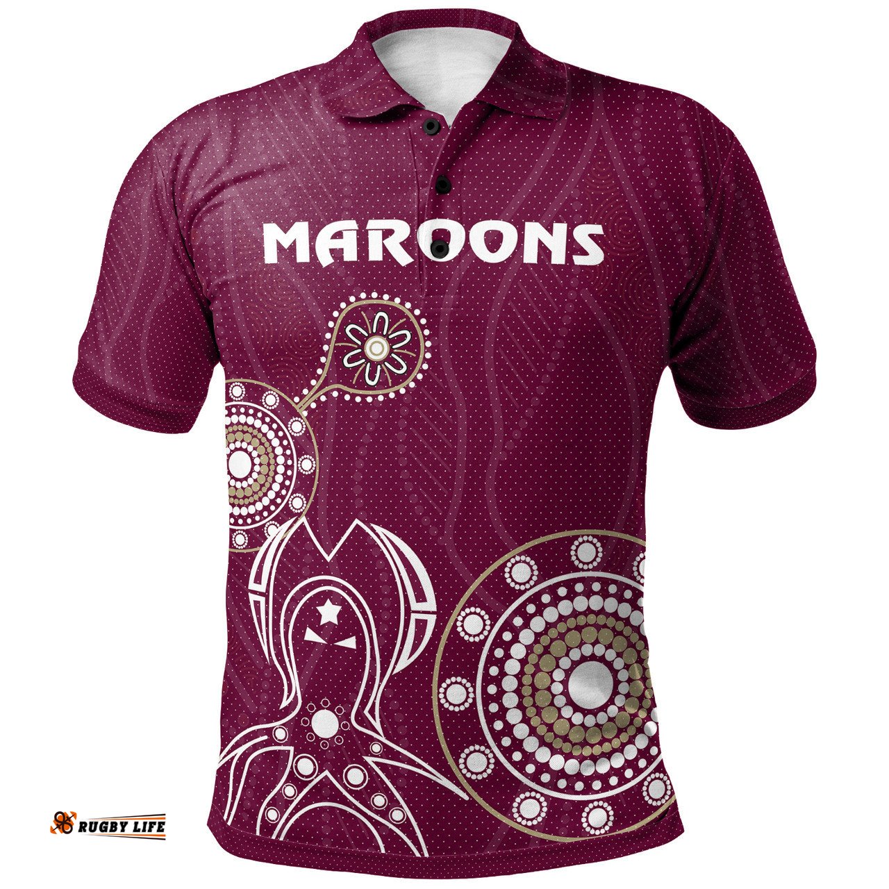 Amazing Aussie Maroons Rugby Custom Indigenous Maroons Polo Shirt