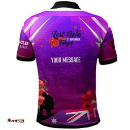 Amazing Aussie Australia Sea Eagles Custom Australia Sea Eagles Remembrance Day Lest We Forget Poppies Polo Shirt