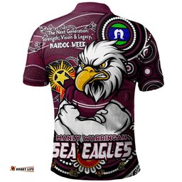 Amazing Aussie Manly Warringah Sea Eagles Spirit Of NAIDOC Series Polo Shirt
