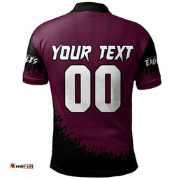 Amazing Aussie Manly Warringah Sea Eagles Heart Of A Fighter Tough And Fearless Polo Shirt