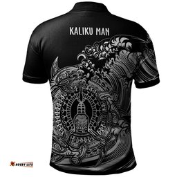 Amazing Aussie (KALIKU MAN) Australia Torres Strait Islands Inspired Torres Strait Islands in Wave (Black) Polo Shirt