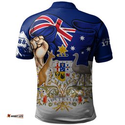 Amazing Aussie Australia Australia Power Pride And Heritage Crest Polo Shirt