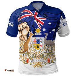 Amazing Aussie Australia Australia Power Pride And Heritage Crest Polo Shirt