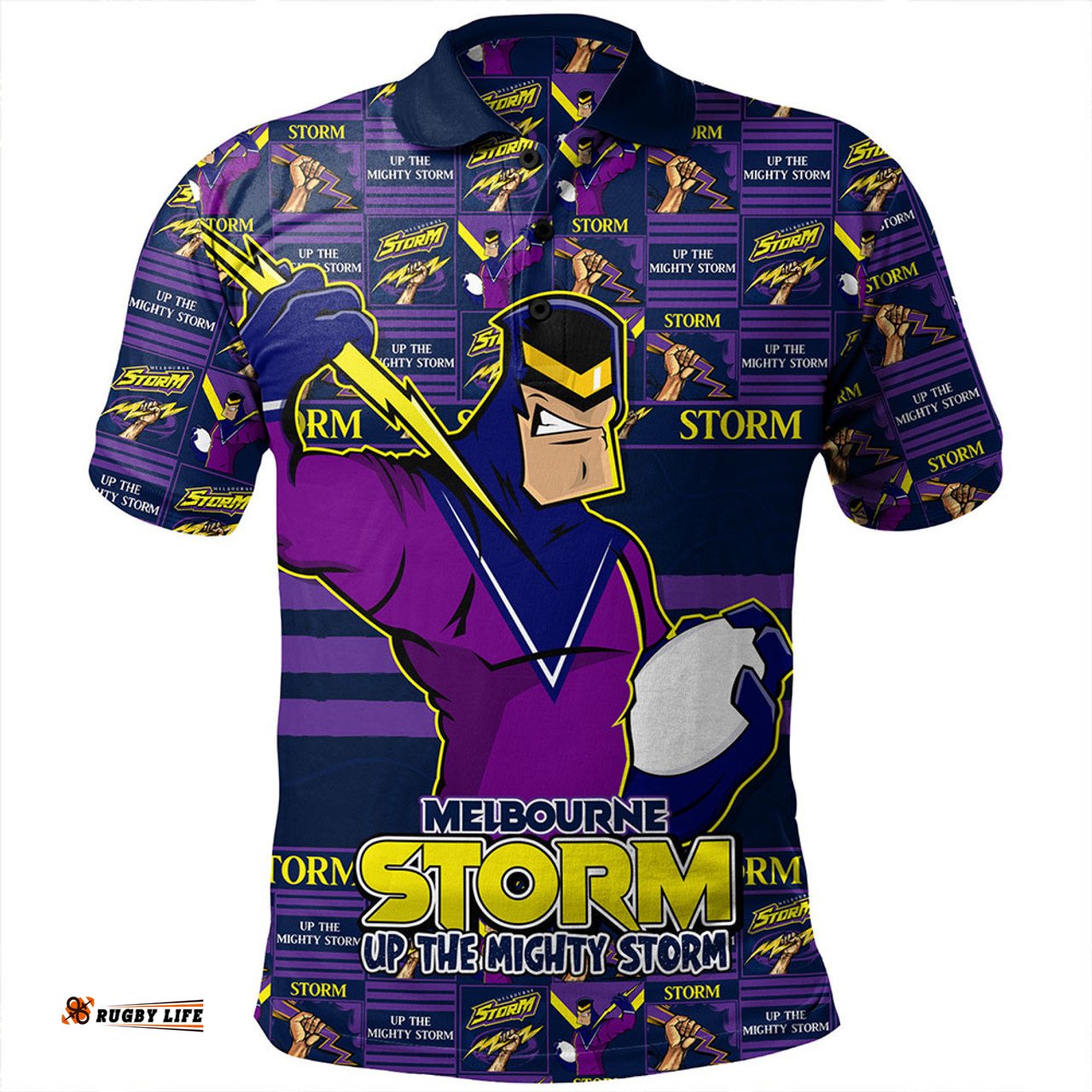 Amazing Aussie Melbourne Storm Champion���s Pride Comic Style Polo Shirt