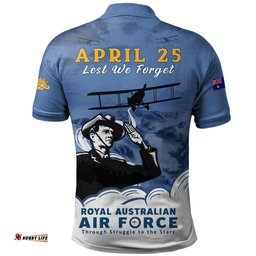 Amazing Aussie Australia Anzac Day Royal Australian Air Force Gallipoli Skies Polo Shirt