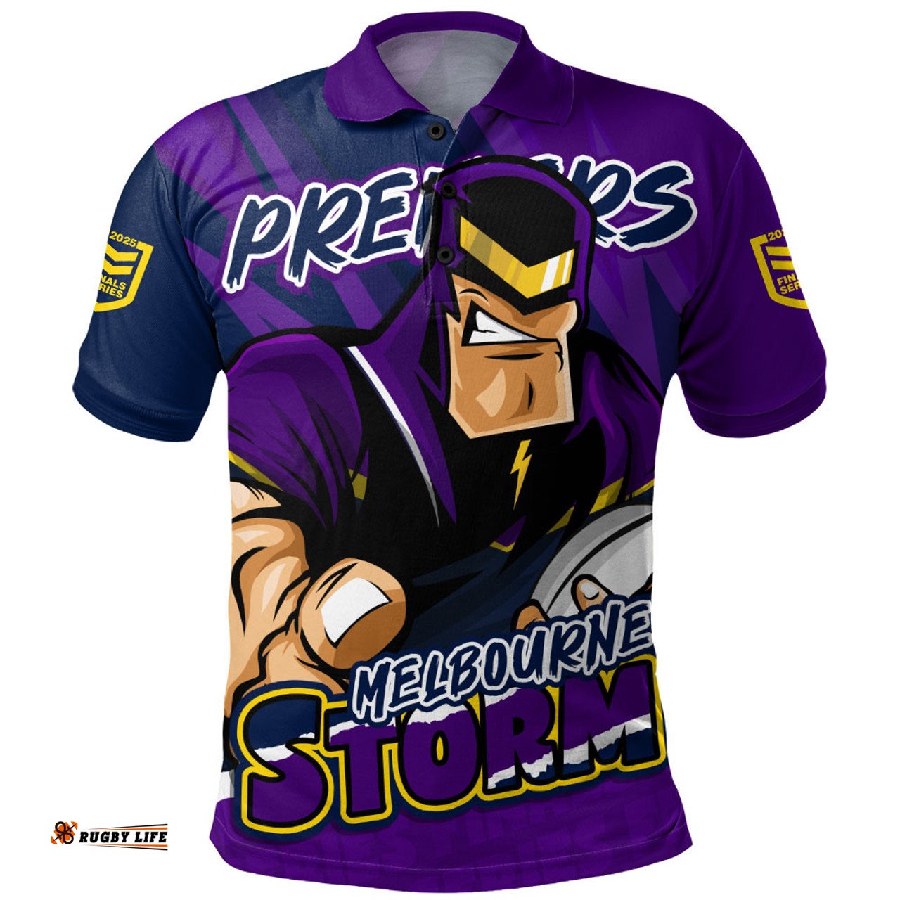 Amazing Aussie Melbourne Storm Chasing Victory 2025 Final Series Pride Polo Shirt