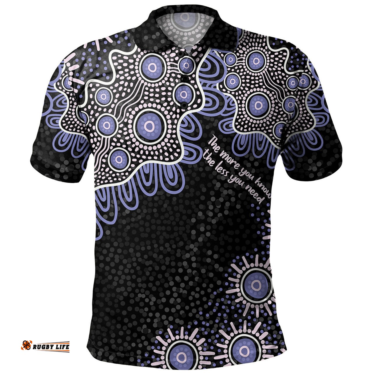 Amazing Aussie Australia Aboriginal The More You Know The Less You Need Purple Patterns Polo Shirt