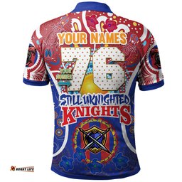Amazing Aussie Newcastle Knights Custom Indigenous Newcastle Knights Team Still Uknighted Make Us Roar Personalised Polo Shirt