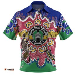 Amazing Aussie Australia Torres Strait Islands Custom Torres Strait Islanders Dhari With Goannas And Dot Art Reunion Polo Shirt