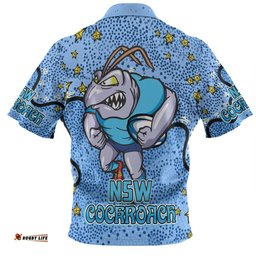 Amazing Aussie New South Wales Cockroaches Custom Team With Dot And Star Patterns For Tough Fan Polo Shirt