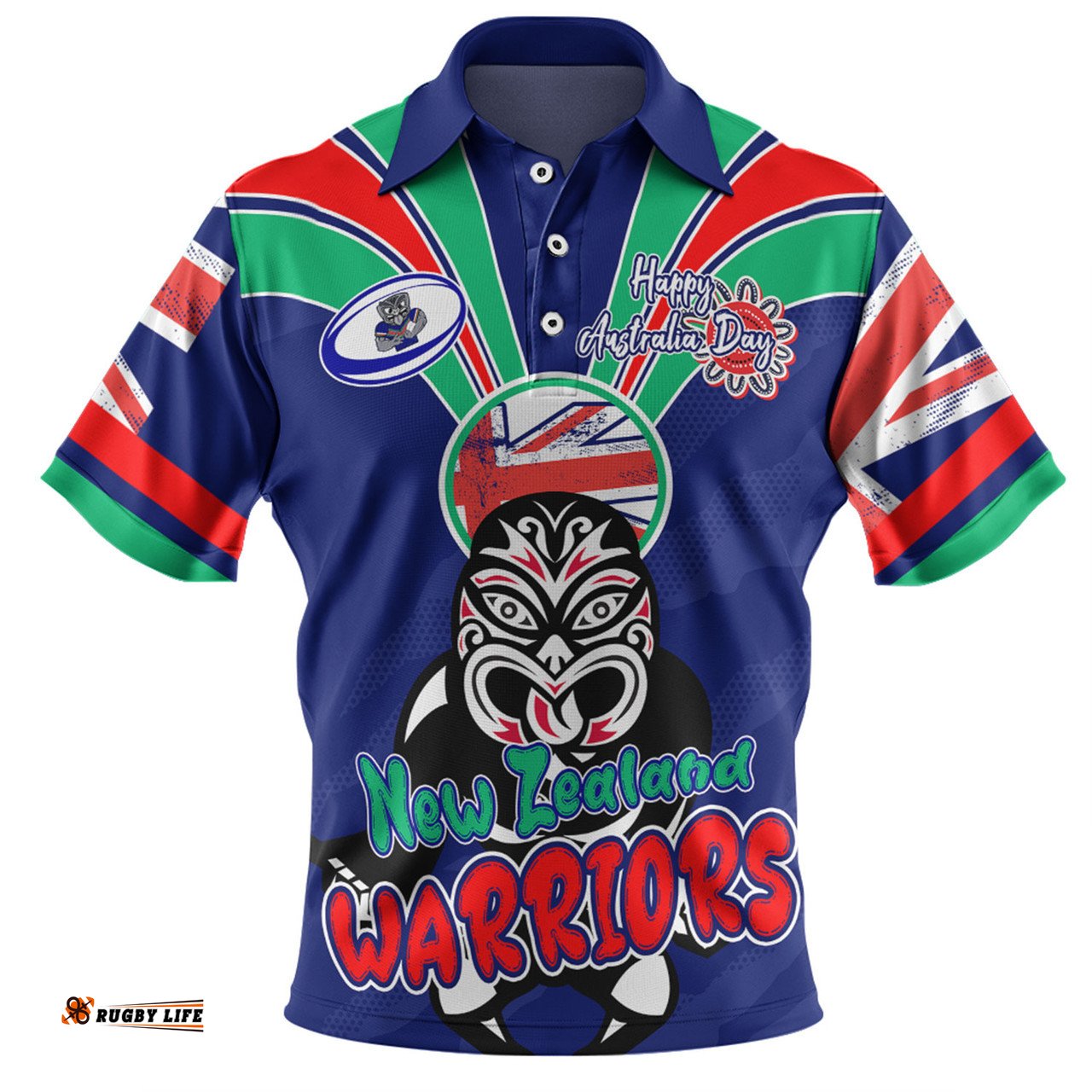 Amazing Aussie New Zealand Warriors Happy Australia Day We Are One And Free Polo Shirt