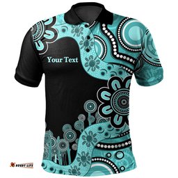Amazing Aussie Australia Custom Aboriginal Dot Painting Turquoise Polo Shirt