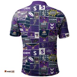Amazing Aussie Melbourne Storm Team Of Us Die Hard Fan Supporters Comic Style Polo Shirt