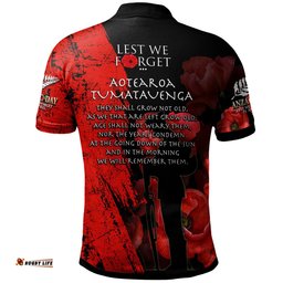 Amazing Aussie New Zealand Anzac Day Anzac Poppy Polo Shirt