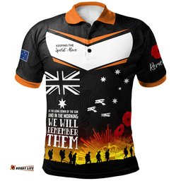 Amazing Aussie South Sydney Rabbitohs Anzac Custom Keeping The Spirit Alive Polo Shirt