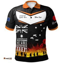 Amazing Aussie South Sydney Rabbitohs Anzac Custom Keeping The Spirit Alive Polo Shirt