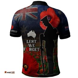 Amazing Aussie Australia Custom Anzac Day Lest We Forget Red Poppies Polo Shirt
