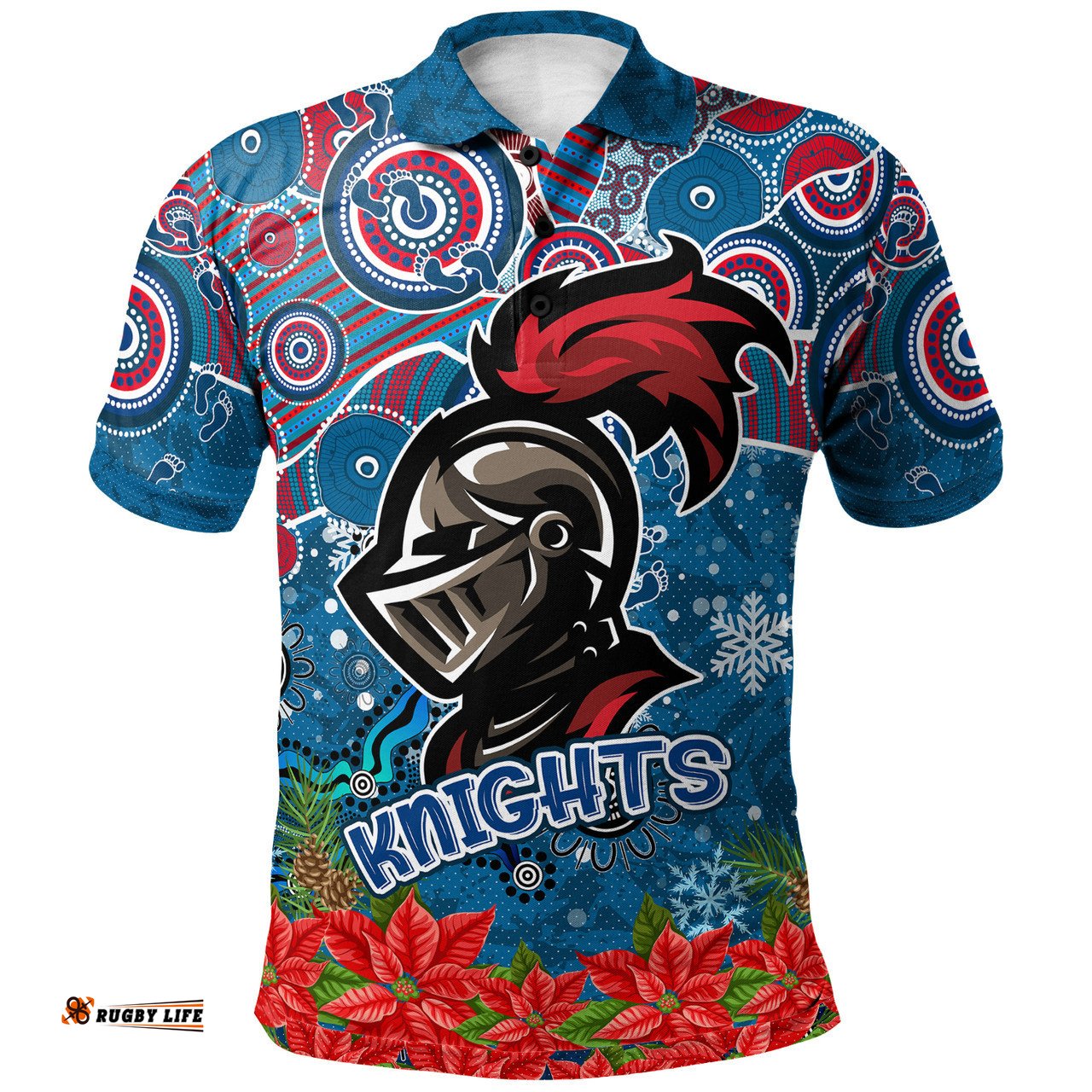 Amazing Aussie Newcastle Knights Christmas Custom Christmas Super Newcastle Knights Polo Shirt