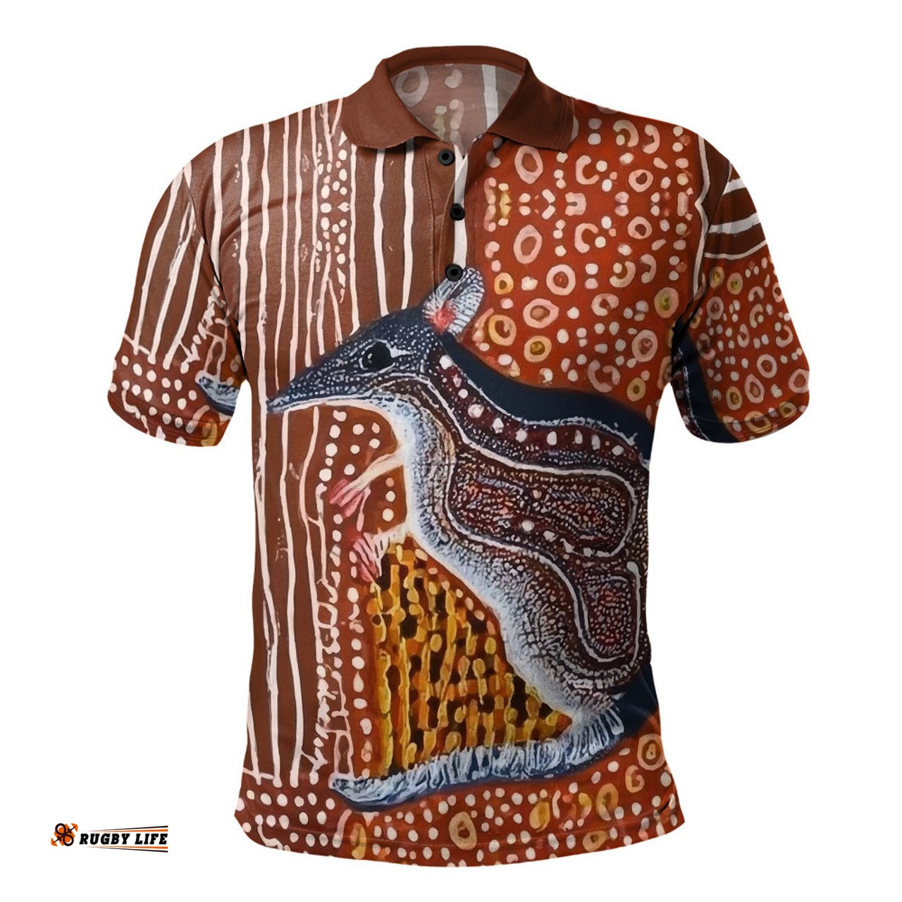 Amazing Aussie Australia A Bandicoot In Traditional Australian Aboriginal Art Polo Shirt