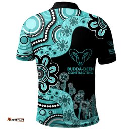 Amazing Aussie Australia Custom Aboriginal Indigenous Dot Painting Turquoise Polo Shirt