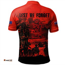 Amazing Aussie Australia Red Legacy Honoring ANZAC Heroes Polo Shirt