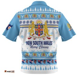 Amazing Aussie New South Wales Christmas Merry Chrissie Polo Shirt
