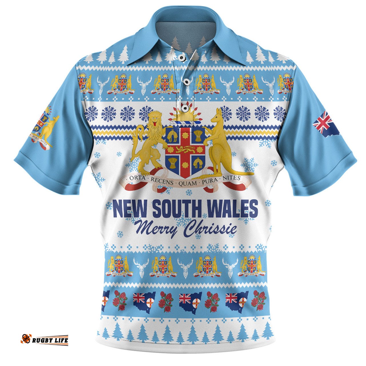 Amazing Aussie New South Wales Christmas Merry Chrissie Polo Shirt