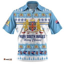 Amazing Aussie New South Wales Christmas Merry Chrissie Polo Shirt