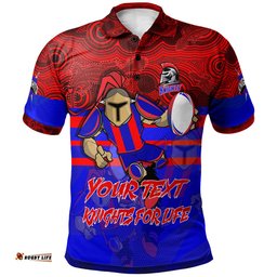 Amazing Aussie Newcastle Knights Custom Indigenous Stand Up Newcastle Knights Our Town Our Team Polo Shirt