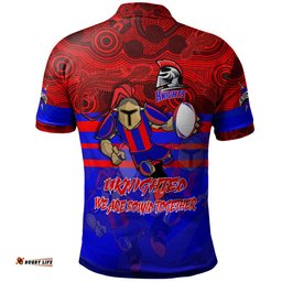 Amazing Aussie Newcastle Knights Custom Indigenous Stand Up Newcastle Knights Our Town Our Team Polo Shirt