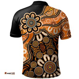 Amazing Aussie Australia Aboriginal Dot Painting Background Polo Shirt