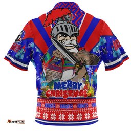 Amazing Aussie Newcastle Knights Christmas Custom Newcastle Knights Santa Aussie Big Things Polo Shirt