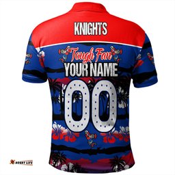 Amazing Aussie Newcastle Knights Sport Eat Sleep Repeat With Tropical Patterns Polo Shirt