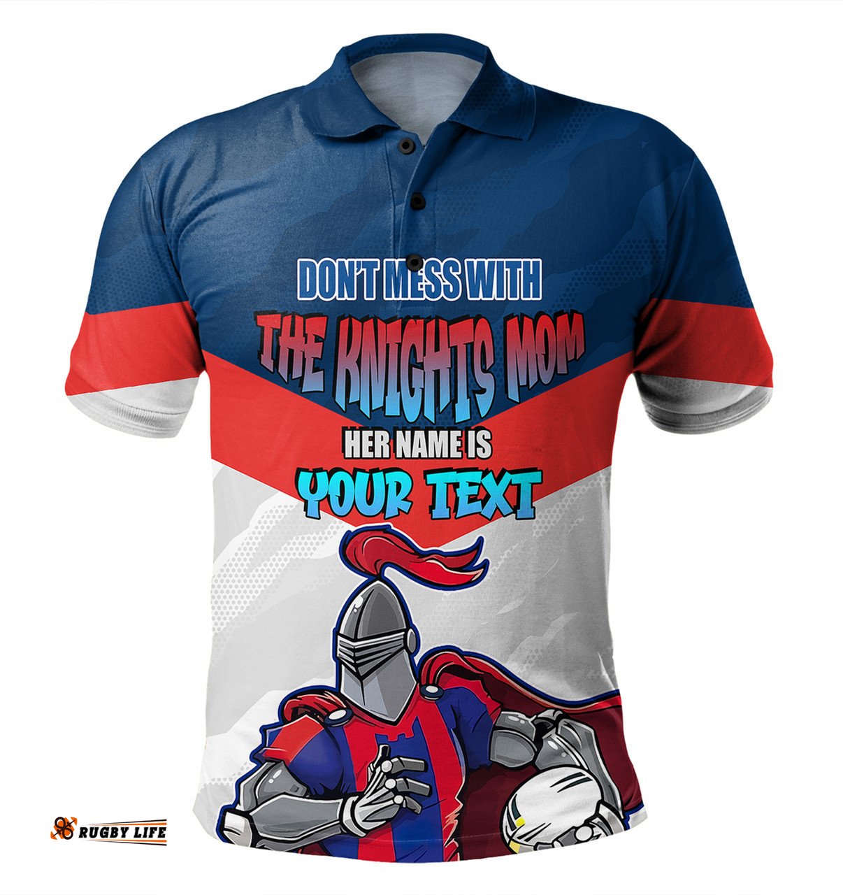 Amazing Aussie Newcastle Knights Mother's Day Screaming Mom and Crazy Fan Polo Shirt
