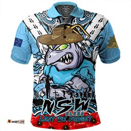 Amazing Aussie New South Wales Blues Ripped Legacy Of The Game The ANZAC Spirit Lives On Polo Shirt