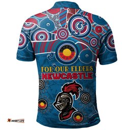 Amazing Aussie Newcastle Knights Naidoc Custom For Our Elders Polo Shirt