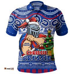Amazing Aussie Newcastle Knights Aussie Ugly Christmas For Die Hard Fan Supporters Polo Shirt