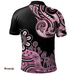 Amazing Aussie Australia Custom Maori Pattern Aboriginal Indigenous Dot Painting Baby Pink Polo Shirt