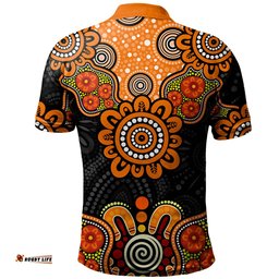 Amazing Aussie Australia Aboriginal Indigenous Dot Style Design Cuture Polo Shirt