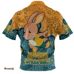 Amazing Aussie Australia Wallabies Custom Team With Dot And Star Patterns For Tough Fan Polo Shirt