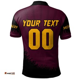 Amazing Aussie Brisbane Broncos Heart Of A Fighter Tough And Fearless Polo Shirt