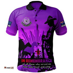 Amazing Aussie Australia Anzac Day Animal Companions Forever Remembered Polo Shirt