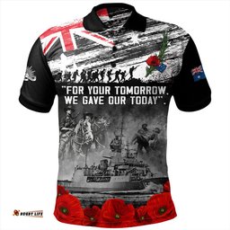 Amazing Aussie Australia We Gave Our Today Anzac Day Memorial Polo Shirt