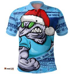 Amazing Aussie New South Wales Blues Ugly Knit Style For Christmas Game Fans Polo Shirt