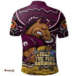 Amazing Aussie Brisbane Broncos Aboriginal Inspired Naidoc Week Custom For Die Hard Fan Supporters Polo Shirt