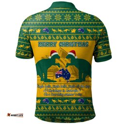 Amazing Aussie Australia Scorching Australia Christmas Green Polo Shirt