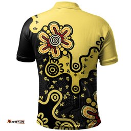 Amazing Aussie Australia Aboriginal Style Of Background Yellow Ver.1 Polo Shirt